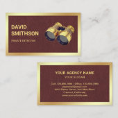 Carte De Visite Inspecteur privé en cuir Brown (Devant / Derrière)