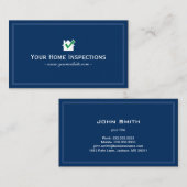 Carte De Visite Inspection à la maison bleu marine (Devant / Derrière)