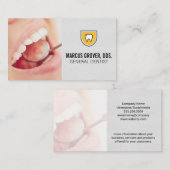 Carte De Visite Inspection de la bouche des dents propres (Devant / Derrière)