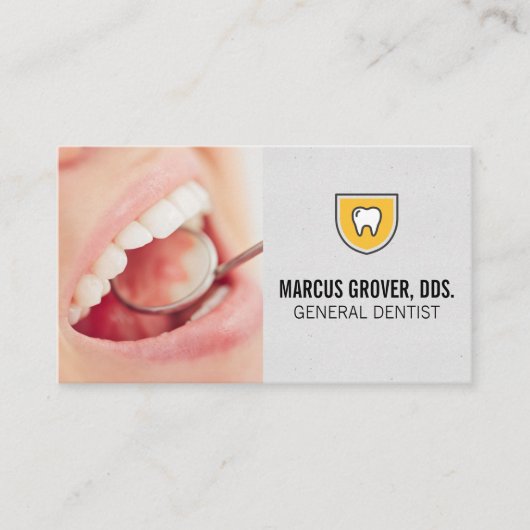 Carte De Visite Inspection de la bouche des dents propres (Devant)