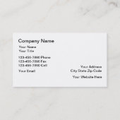 Carte De Visite Inspection de maison d'immobiliers (Dos)