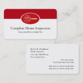 Carte De Visite Inspection de maison d'immobiliers (Devant / Derrière)