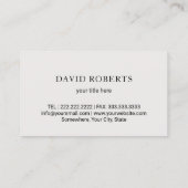 Carte De Visite Inspection immobilière professionnelle (Dos)