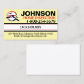 Carte De Visite Inspection professionnelle à domicile (Devant / Derrière)
