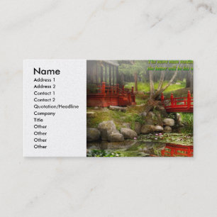 Carte De Visite Inspiration - Jardin Japonais - Méditation