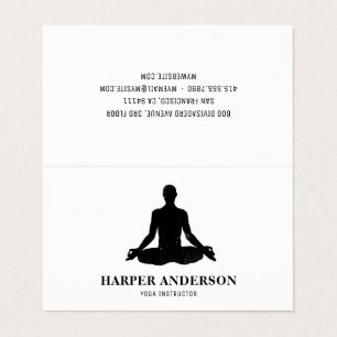 Carte De Visite Inspiration minimale Yoga Instructeur Professionne