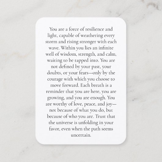 Carte De Visite Inspiration signet (Dos)