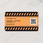 Carte de visite inspiré de la zone de construction (Dos)