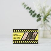 Carte de visite inspiré de la zone de construction (Debout devant)