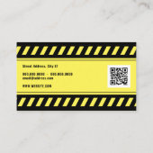 Carte de visite inspiré de la zone de construction (Dos)