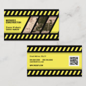 Carte de visite inspiré de la zone de construction (Devant / Derrière)