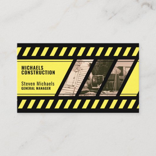 Carte de visite inspiré de la zone de construction (Devant)