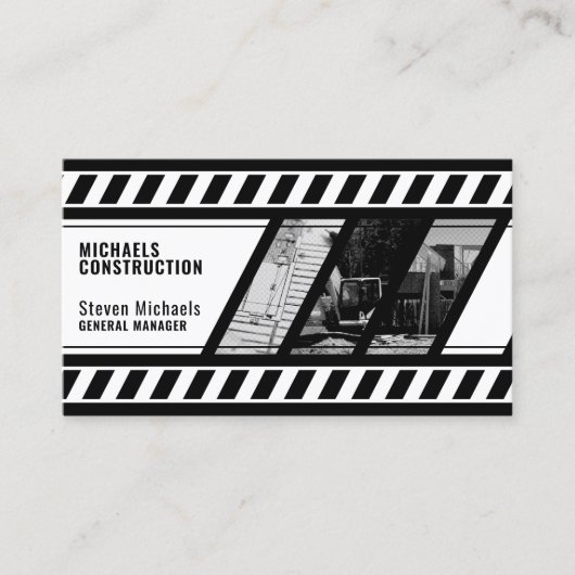 Carte de visite inspiré de la zone de construction (Devant)
