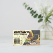 Carte De Visite Inspiré par la construction et l'ingénierie  (Debout devant)