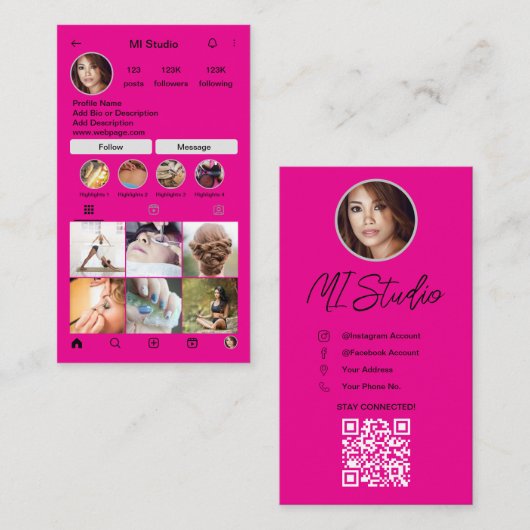 Carte de visite Insta (Devant / Derrière)