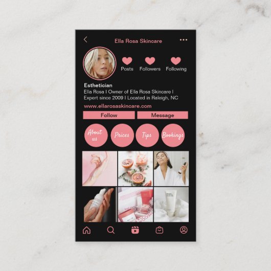 Carte de visite Instagram (Devant)