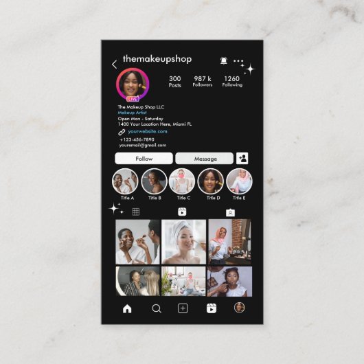 Carte De Visite Instagram (Devant)