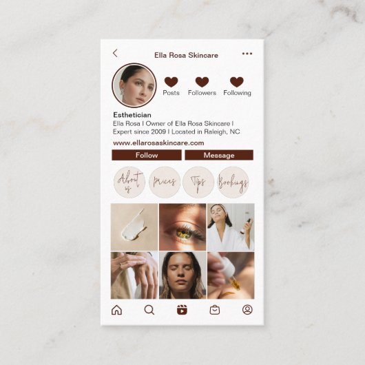 Carte de visite Instagram (Devant)