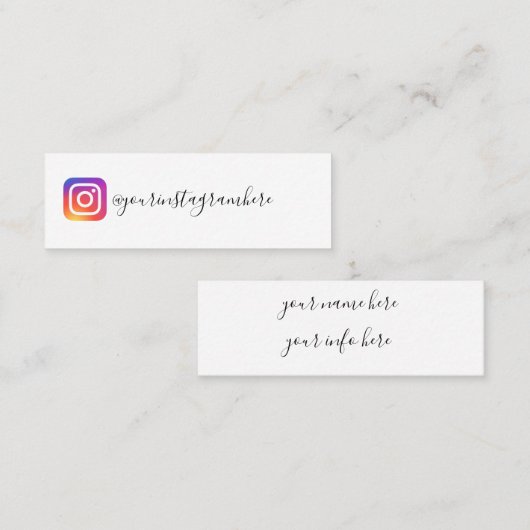 carte de visite instagram (Devant / Derrière)