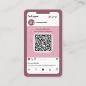 Carte de visite Instagram de Phone Pink (Devant)