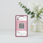 Carte de visite Instagram de Phone Pink (Debout devant)