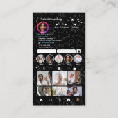 Carte De Visite Instagram d'Halloween (Devant)