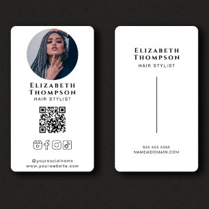 Carte De Visite Instagram Facebook TikTok Social Media QR Code