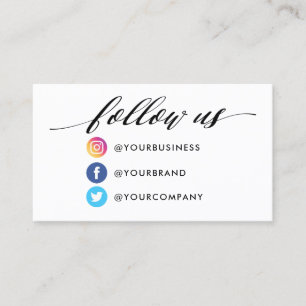 Carte De Visite Instagram Facebook Twitter Twitter Qr Code