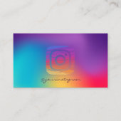 Carte De Visite Instagram holographique Cool tendance (Devant)