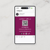 Carte de visite Instagram personnalisé | médias so (Dos)