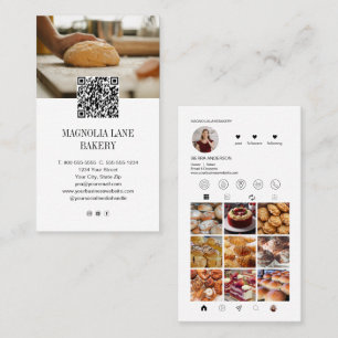 Carte de visite Instagram photo de boulangerie mod
