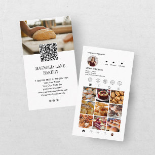 Carte de visite Instagram photo de boulangerie mod