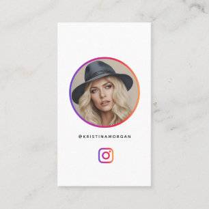 Carte De Visite Instagram Photo Grid Suivre le profil Social Media