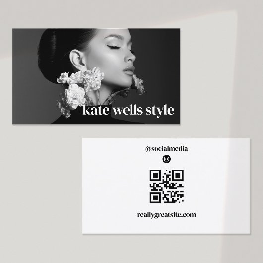 Carte De Visite Instagram Photo QR Code