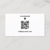 Carte De Visite Instagram Photo QR Code (Dos)