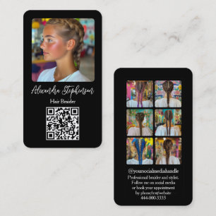 Carte De Visite Instagram Photo Salon de coiffure tresse française