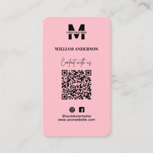 Carte De Visite Instagram pour petites entreprises Facebook QR Cod