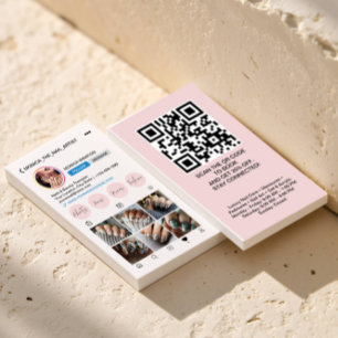 Carte De Visite Instagram Profil 6 Grille de photos Suivez-moi QRC