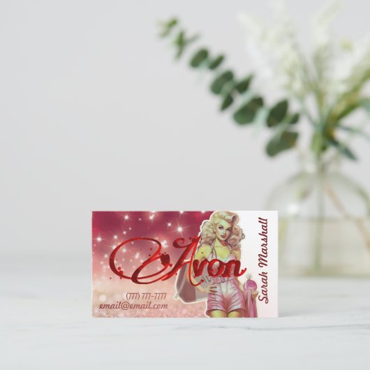 Carte de visite Instagram représentant Avon (Debout devant)