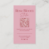 Carte de visite Instagram Rose Pâle (Dos)