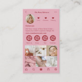Carte de visite Instagram Rose Pâle (Devant)