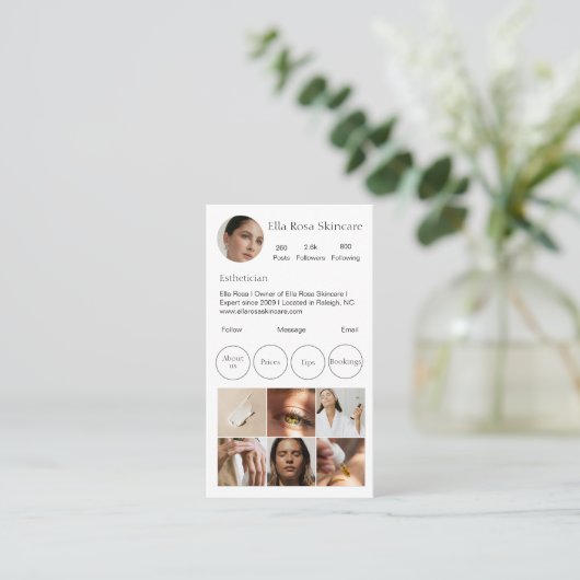 Carte de visite Instagram simple (Debout devant)