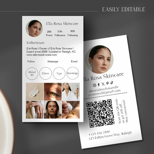 Carte de visite Instagram simple