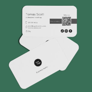 Carte De Visite Instagram Suivez-Nous Qr Code Noir