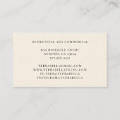 Carte De Visite Installateur de carrelage de construction (Dos)