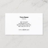 Carte De Visite Installateur d'énergie solaire (Dos)