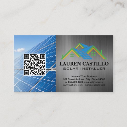 Carte De Visite Installation à domicile | Technologie | Énergie (Devant)