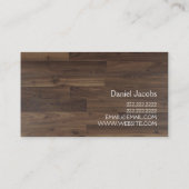 Carte De Visite Installation au sol Construction en marbre de bois (Dos)