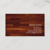 Carte De Visite Installation au sol Construction en marbre de bois (Dos)