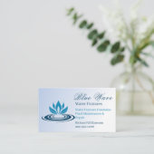 Carte De Visite Installation de fonction d'eau bleu (Debout devant)